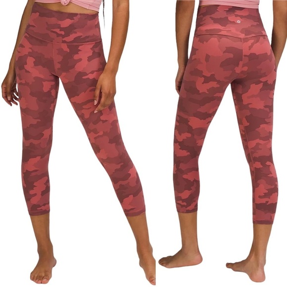 LULULEMON Align Cropped 21" Leggings in Heritage 365 Camo Brier Rose - Picture 10 of 10
